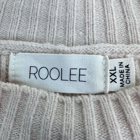 Roole Sweater Women’s XXL Pink Green Oversized Color Block Viscose Boxy - Picture 4 of 9